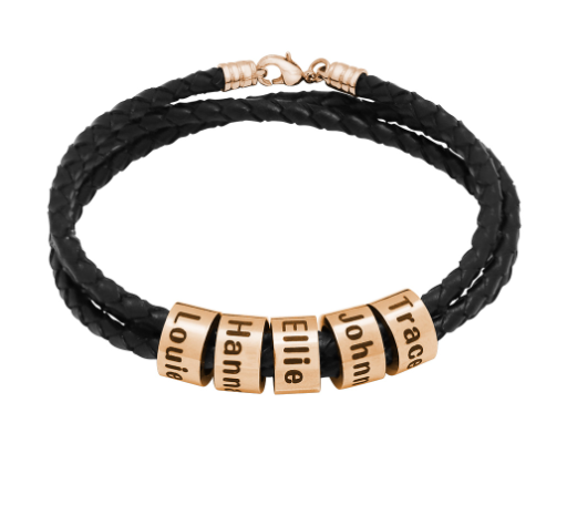 European And American Braided Beaded Bracelet Men's DIY Custom Letters European And American Braided Beaded Bracelet Men's DIY Custom Letters